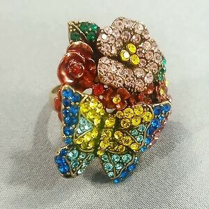 Unique, Stunning And Gorgeous Butterfly Bling Statement Ring
